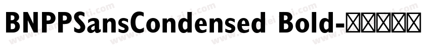 BNPPSansCondensed Bold字体转换
